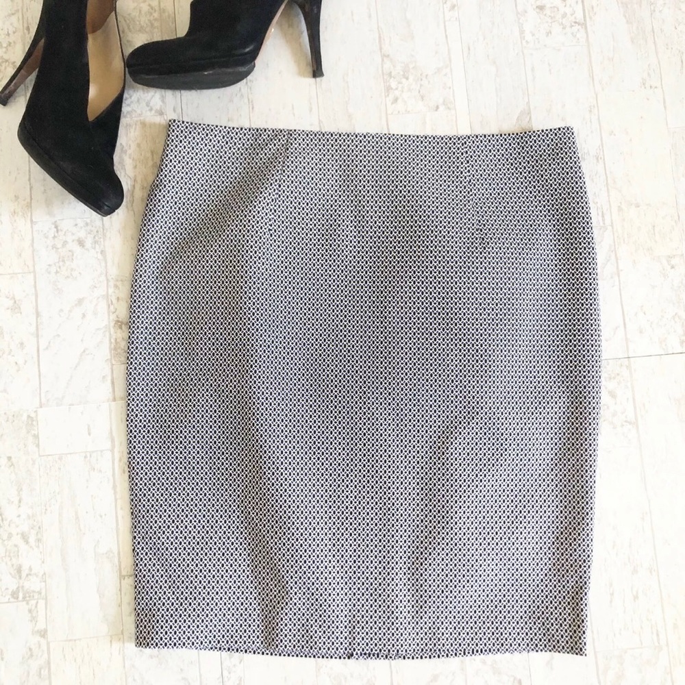 Kenar Geometric Career Pencil Skirt O1